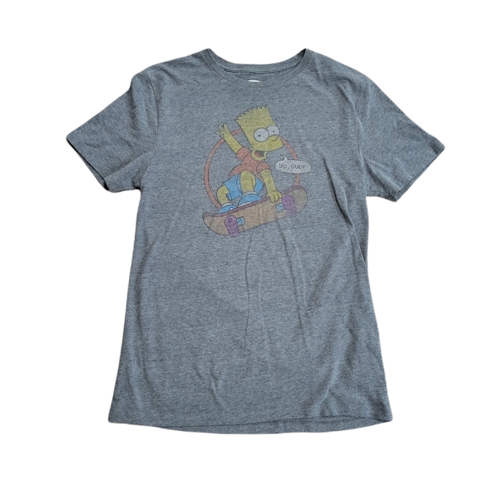 Bart Simpson shirt Women's Size Small gray
